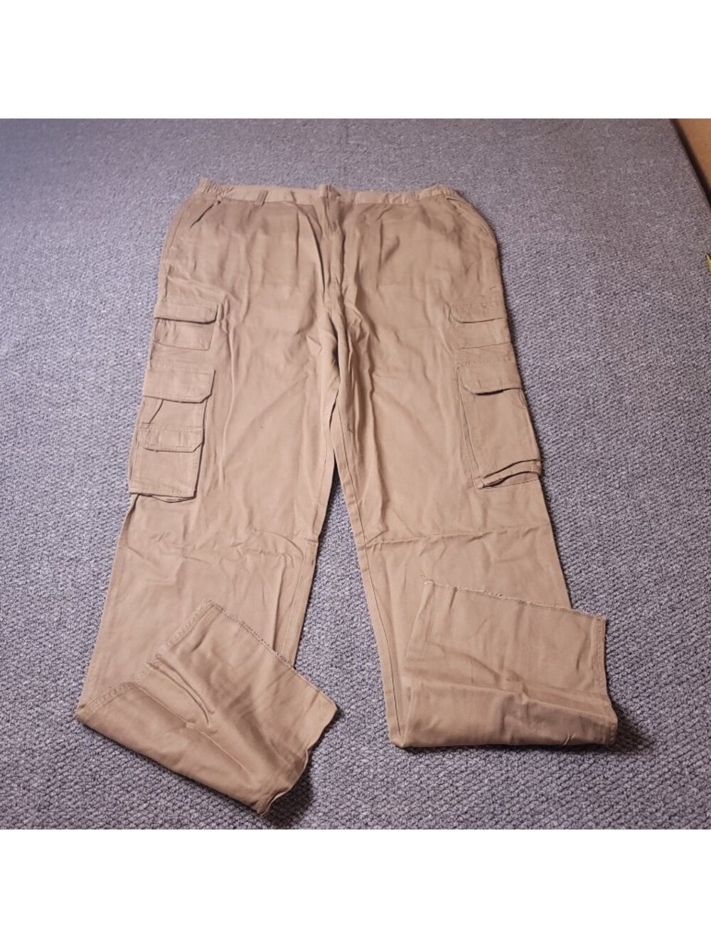 Boulder Creek Cargo Pants Mens 42 x40  Elastic Big Tall Tan Beige Khaki Chino